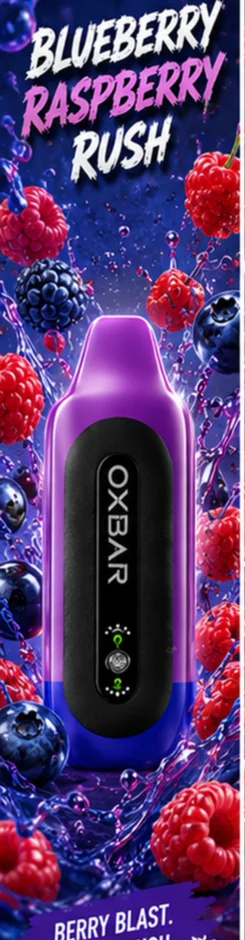 Blueberry Raspberry Rush promotional flavour card