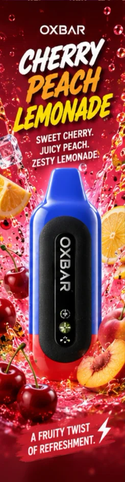 Cherry Peach Lemonade promotional flavour card