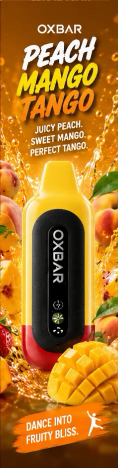 Peach Mango Tango promotional flavour card